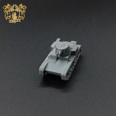 3D Printed 1/144 Britain Vickers MK.E Type B Single Turret Tank Unpainted Model