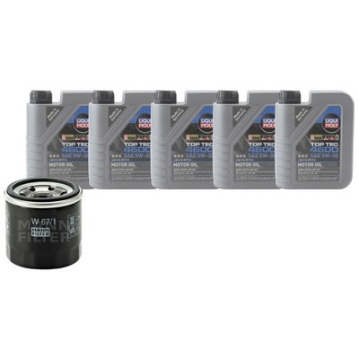 5L Liqui Moly Top Tec 4600 5W-30 Mann Engine Oil Change Kit for Mazda Miata 1.8