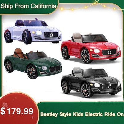 LICENSED Bentley Style Kids Electric Cars With Remote Control, Ride on Car Toys