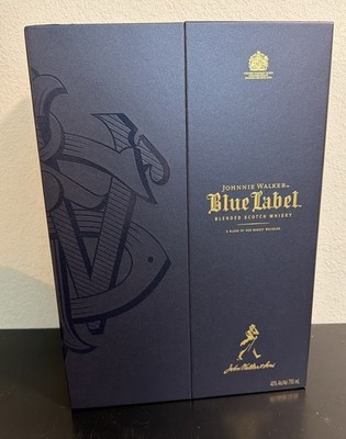 Johnnie Walker Blue Label Blended Scotch Whisky 750ml Bottle & Glass Box ONLY
