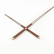 Wooden Wall Clock Pointer Big Black Walnut DI...