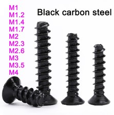Cross Sinking Head Flat Tail Self Tapping Screw Black M 1-2M2.3M2.6M3M3.5M4