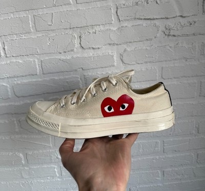 Converse Comme Des Garcons Play Heart logo sneakers men's size 8 women's 10
