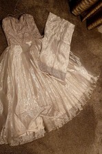 Soft Grey Ball Gown. Boned Corset With Shoe String Straps And Laced Back.