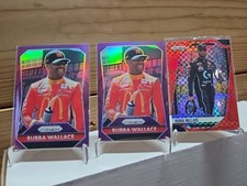 2025 PANINI PRIZM RACING BUBBA WALLACE 2-CARD LOT (Purple Prizm /99 (x2), Red)