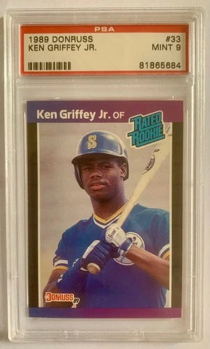 Ken Griffey Jr. Rated Rookie Card 1989 RC Donruss Graded PSA 9 #33 MINT