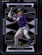 2020 Panini Chronicles Obsidian Purple Electric Etch Trevor Story 41/99 Colorado
