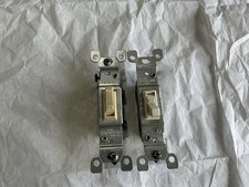 Leviton 15A Toggle Switch White 120V Lot OF 2