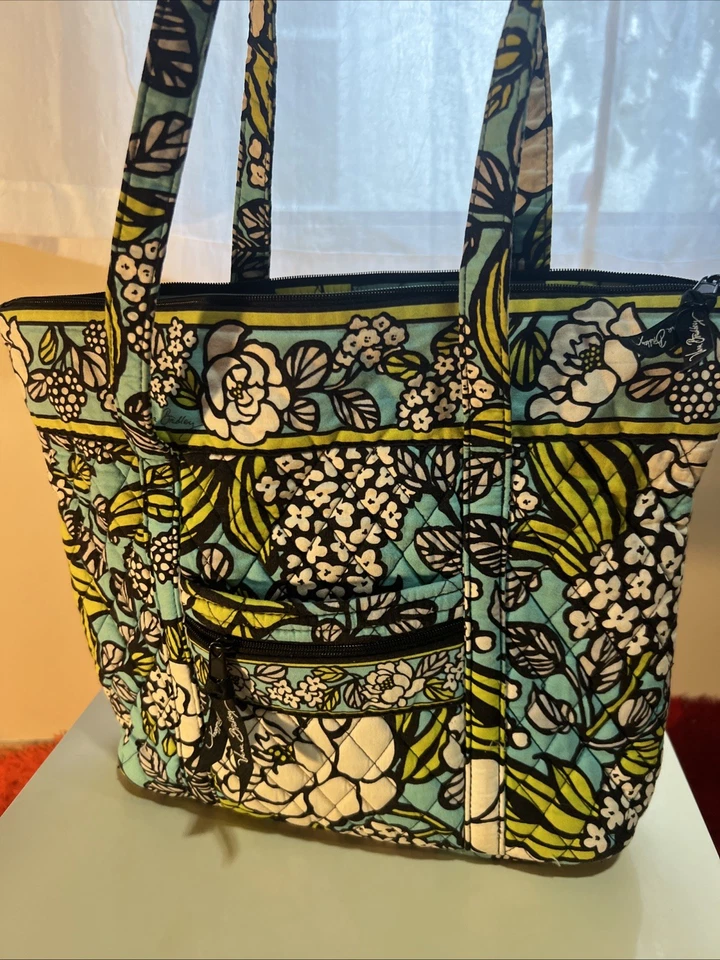 Vera Bradley Grande Algodón Acolchado Bolso de Hombro de Viaje Cartera Isla Flores Foto 2 de 4
