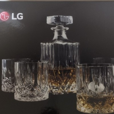LG InstaView Craft Ice Glass Decanter & Whiskey Glasses Set