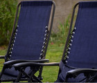 Gravity Chair Replacement Fabric Textilene Mesh w/ Bungee Cords Blue 17x63" — photo 1