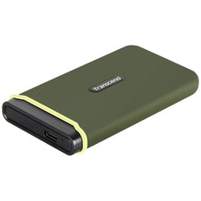 Transcend ESD380C 1 TB Disque dur externe SSD USB-C®, USB-A vert TS1TESD380C