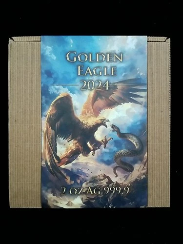 2024 Malta Golden Eagle 10 Euro 2 oz 999.9 Silver Coin Germania Mint OGP