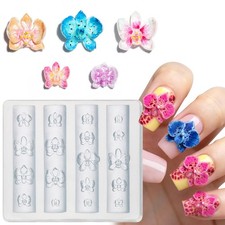 Furtherpretty 3D Orchid Nail Art Mold Silicone Flower for DIY Manicure 1