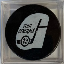 FLINT GENERALS IHL OFFICIAL GAME HOCKEY PUCK - VEGUM CANADA