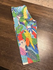 Mini Boden Multicolor Tropical Animal Print Cropped Leggings Size 6-7