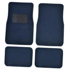 Premium Carpet Blue Floor Mats For Cars - Universal Fit Interior 4-piece Car