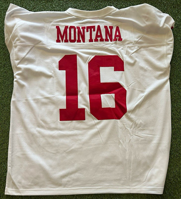 Mitchell & Ness Throwbacks Joe Montana #16 Herren Football-Trikot 3XL Weiß Rot