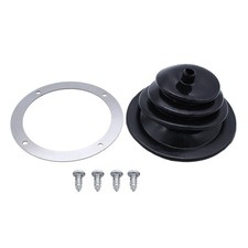 Universal Round Shifter Boot 5.25" Black Rubber Dust Cover
