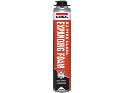 Soudal Trade expandierender PU-Schaum B2 Feuer Akustikpistole Qualität Lückenfüller Dose 750ml