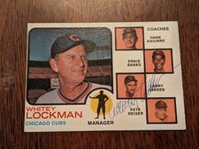 Click to enlarge Cubs Field Leaders (Whitey Lockman / Hank Aguirre / Ernie Banks / Larry Jansen / Pete Reiser)