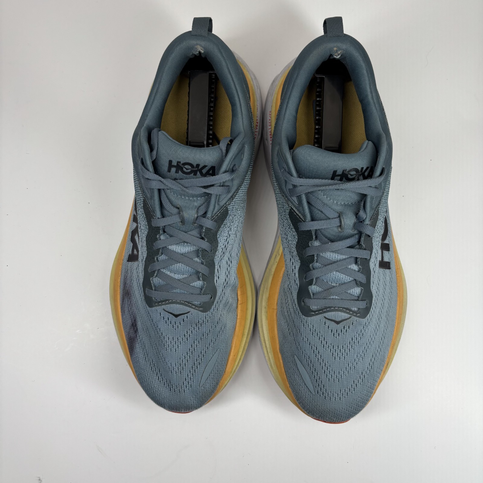 HOKA Bondi 8 Men's US 11.5 2E Goblin Blue/Mountain Spring Wide Road Running Shoe thumbnail 15