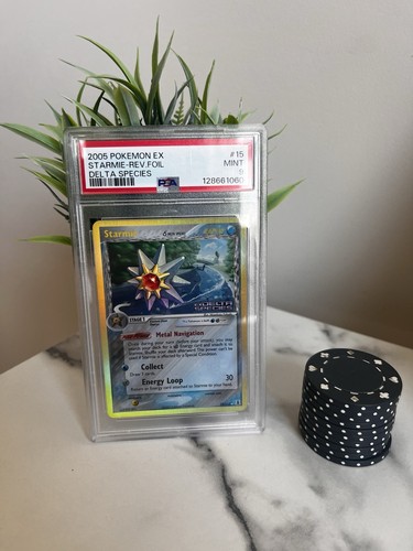 STARMIE-REVERSE FOIL EX DELTA SPECIES #15 2005 POKEMON FOIL REVERSE PSA 9