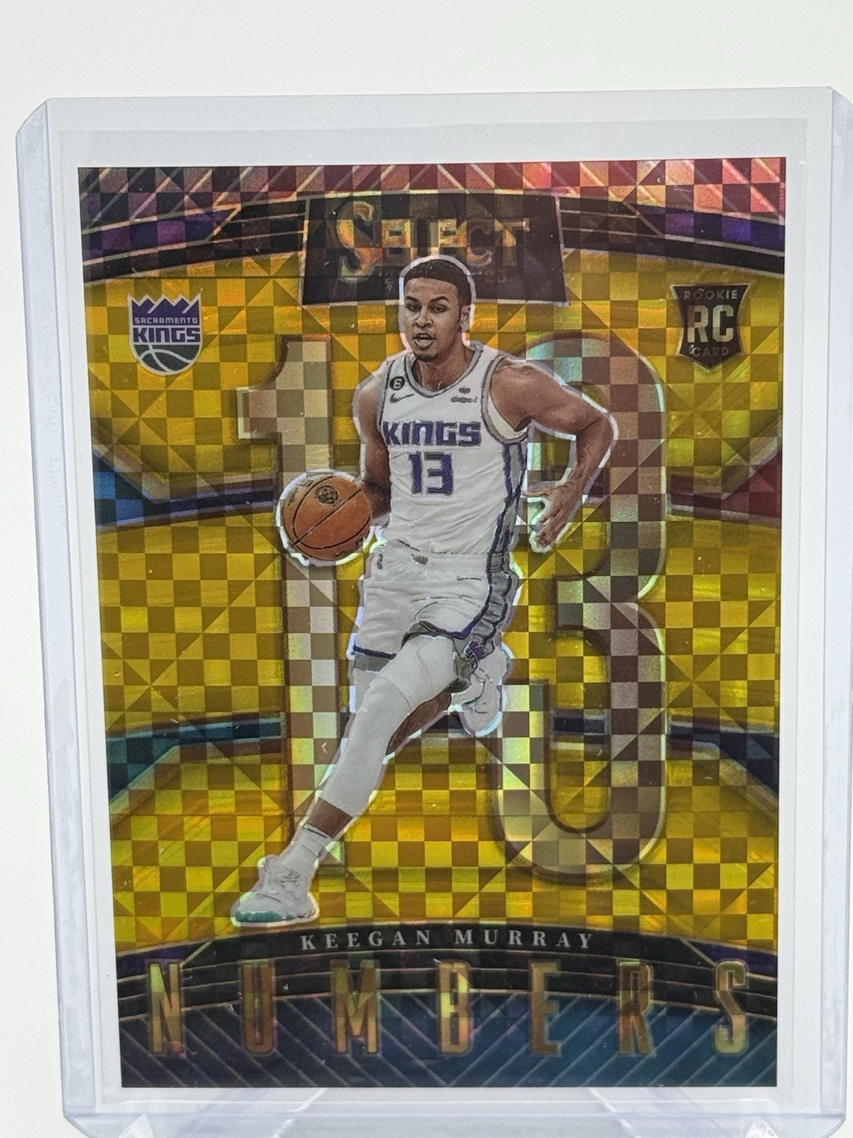 2022-23 Panini Select - Keegan Murray Rookie Numbers Gold /10. (RC)