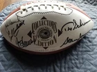 Earl Campbell/Tex Schramm/John Hannah + 2 AUTOGRAPHED 1991 Football HOF Class