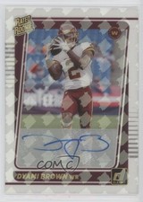 2021 Panini Clearly Donruss Holo Rated Rookie Logo Dyami Brown #78 Auto 13ux