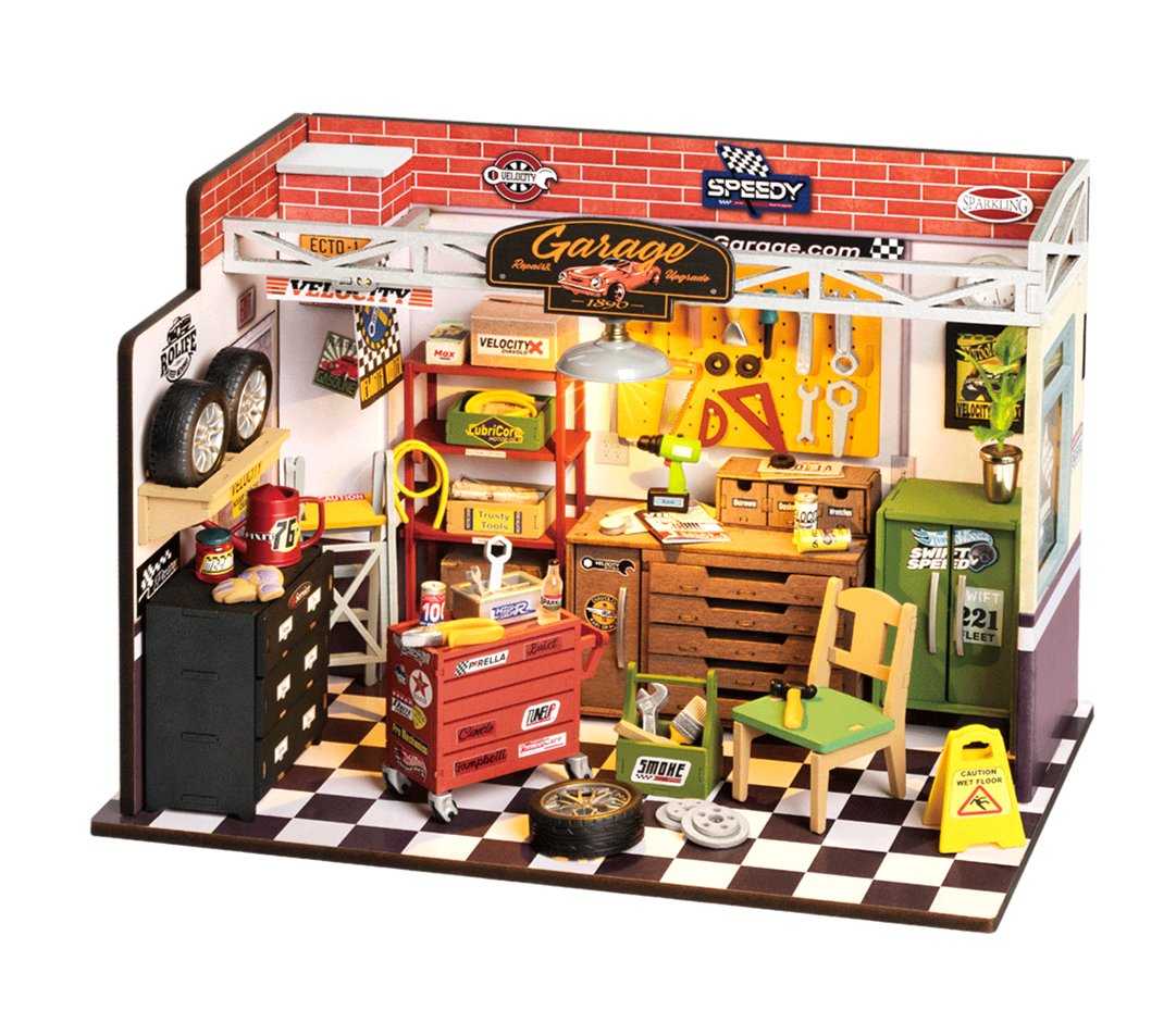 Rolife Garage Workshop DIY Miniature House Kit DG165 3D Puzzle