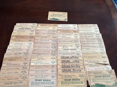 Champ Decals Sets HO Scale - Large Mixed Lot 61 Sets!