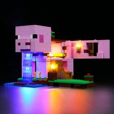Upgraded Light Kit for Lego Minecraft the Pig House Building Set, Compatible wit