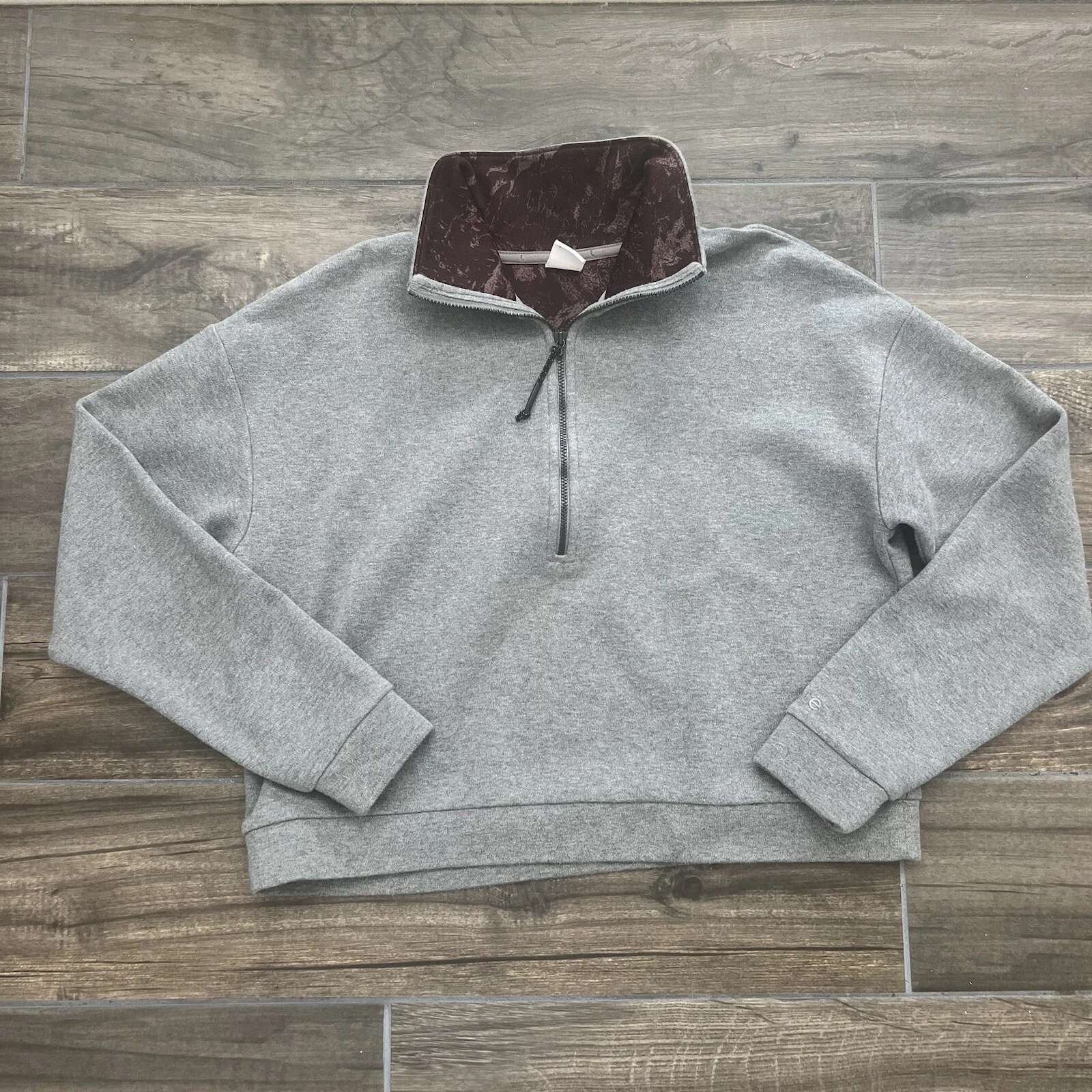 lole cropped 1/2 zip sweater