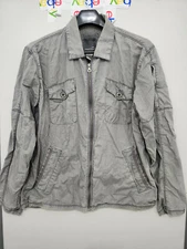 Horny Toad Jacket Mens M Miltary Moto Utility Zip Collar 100% Organic Lightweigh