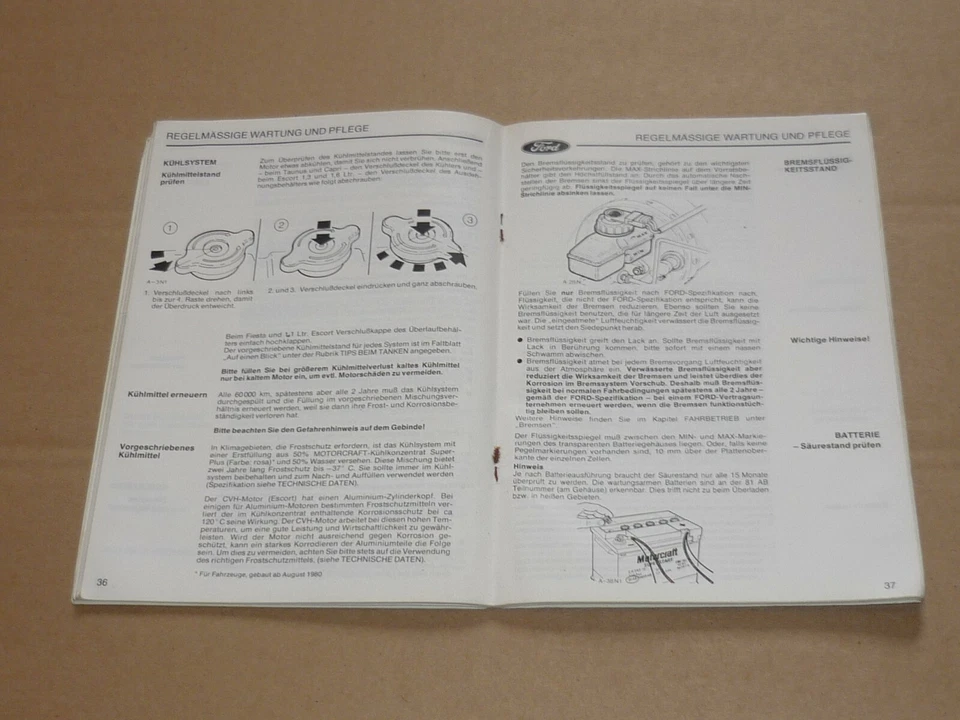FORD 1981 Betriebsanleitung Bedienungsanleitung Handbuch - Bild 3 von 3