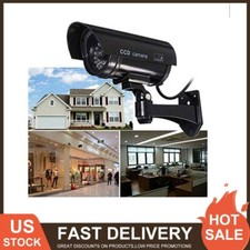 Outdoor Fake Dummy Camera CCTV Security Camera Fake With Flash LED Light IP54