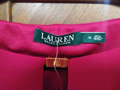 Abito Lakehouse Lauren Ralph Lauren rosso con nodo intrecciato.TG: 12 nuovo con etichette - Foto 3 di 4