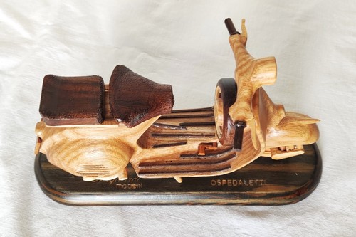 Modellino VESPA 125 1958 scala 1:9 in Legno 3 Colors rara fatta a mano in Italia - Foto 7 di 9