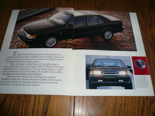 1990 SAAB 900 & 9000 Series Sales Brochure - Vintage - Picture 2 of 6
