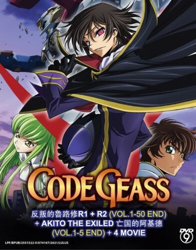 CODE GEASS R1 + R2 + AKITO THE EXILED + 4 Movies w/ Dual Audio - Picture 1 of 3