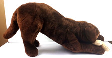 FAO Schwarz 24" Plush Chocolate Lab With Bone