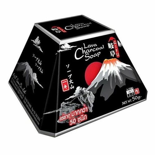 70g Gifu LAVA CHARCOAL Japanese Soap Honey Minerals Deep Clean Reduce Blemishes - Picture 6 of 11