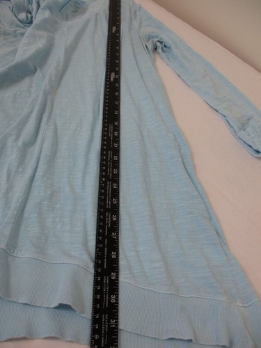 J Jill Shirt Womens Medium Blue Top Tunic Casual Sheer Long Sleeve Ladies - Picture 5 of 11