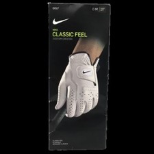 Nike Classic Feel Custom Crested White Golf Glove Cadet Left Hand Mens MED NEW