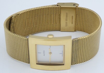 Alfex Plum Design Damenuhr Stahl Vergoldet Quarz