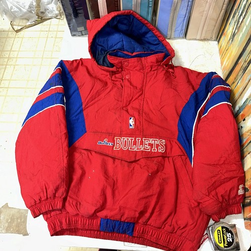 Vintage Starter NBA Washington Bullets Pullover 1/2 Basketball Jacket Sz XL - Picture 22 of 22