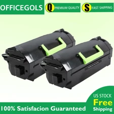 2 PK Toner For Lexmark 52D1H00 521H MS710N MS810 MS811 MS812 High Yield 25K