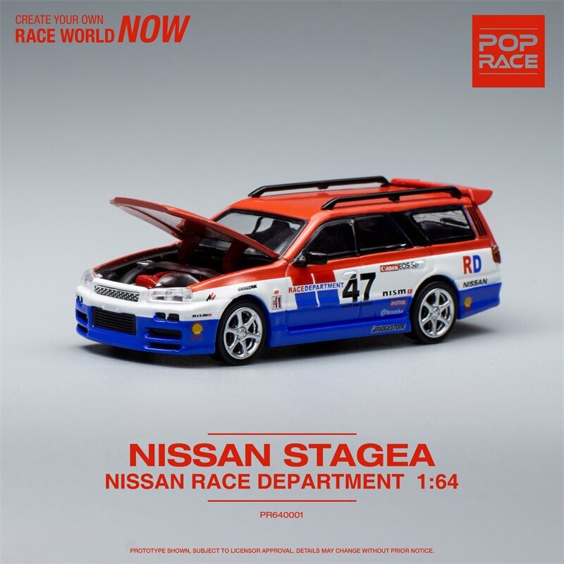 XCartoys POP RACE 1:64 Nissan GTR Stagea R34 Racing #47