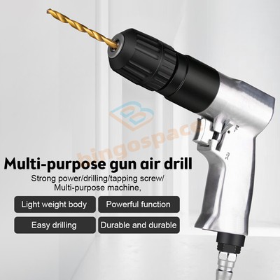 3/8'' 1800rpm High-speed Cordless Pneumatic Gun Drill Reversible Air Drill